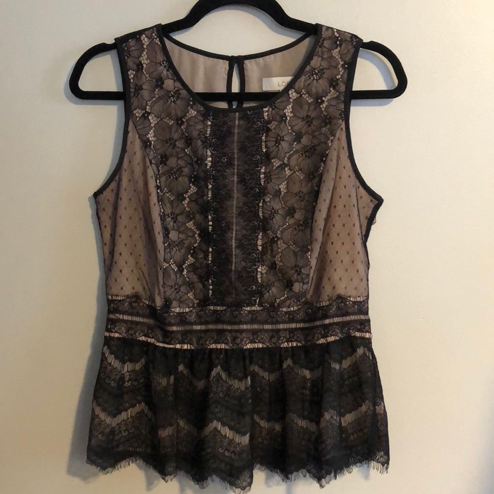 Ann Taylor Lace Sleeveless Blouse